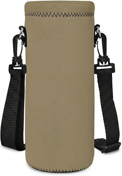 Neoprene 500ML/750ML/1000ML Water Bottle Bag Carrier, Portable Insulated Bottle Sling Holder Case Pouch with Adjustable Shoulder Strap for Men Women Walking Hiking Running