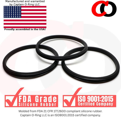 Captain O-Ring – Replacement Lid Seal Gaskets for Yeti Stainless Steel Insulated Tumbler Mugs (3 Pack) [20 oz Lid Size]