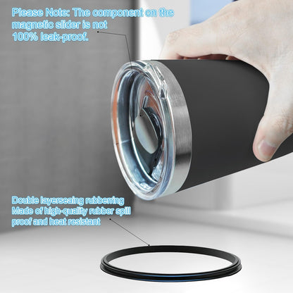 4 Pack 20 oz Tumbler Lids for YETI, Magnetic Slider Replacement Lids for YETI 20 oz Tumbler, 10/24 oz Mug and 10 oz Lowball, Travel Spill Proof Cup Lids Covers with Magnetic Slider Switch, BPA Free