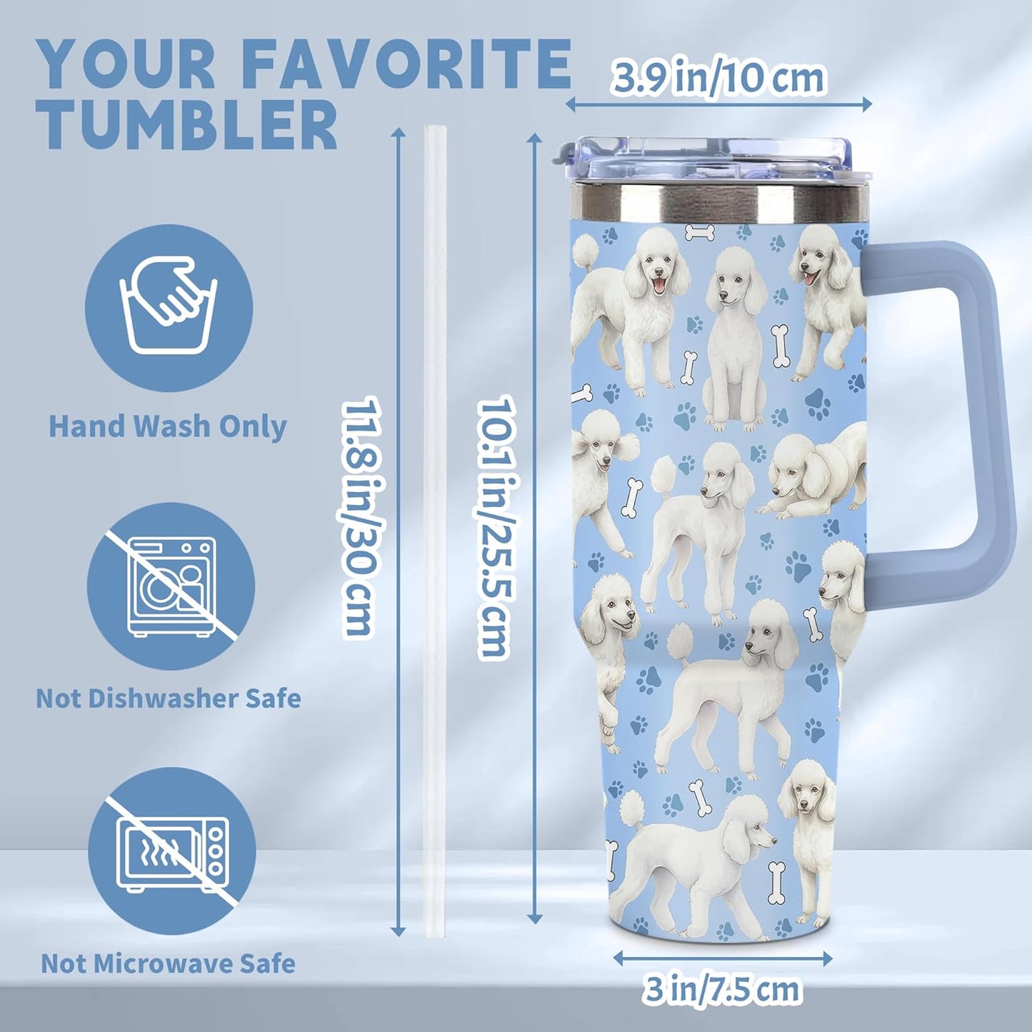 Beagle Gifts for Women Men, 40oz Stainless Steel Insulated Tumbler Travel Cup Mug, Funny and Unique Beagle Gifts for Dog Lover - Colors A