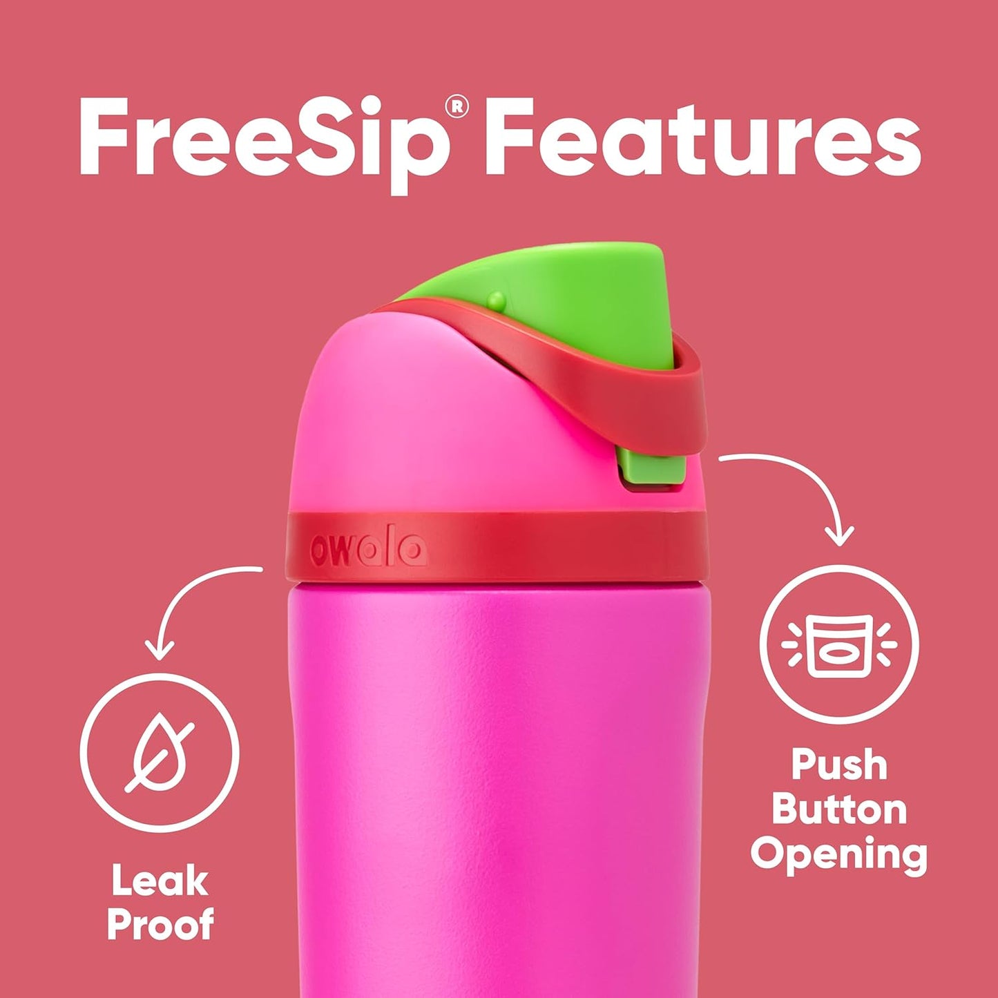 Owala FreeSip Insulated Stainless Steel Water Bottle with Straw, BPA-Free Sports Water Bottle, Great for Travel, 32 Oz, Denim