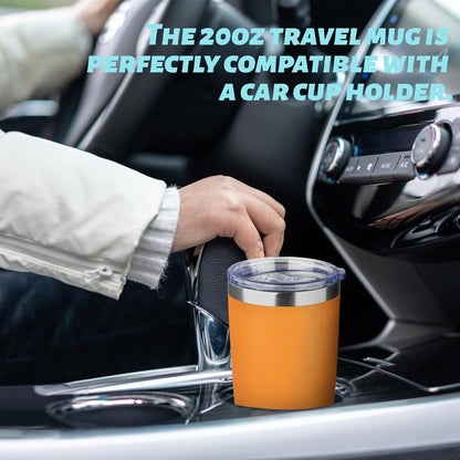 20oz Tumbler with Straw and Brush, Stainless Steel Vacuum Insulated tumbler, Double Wall Insulated Coffee Tumbler for Outdoor, Home, Travel,Office (Buff,1pcs)