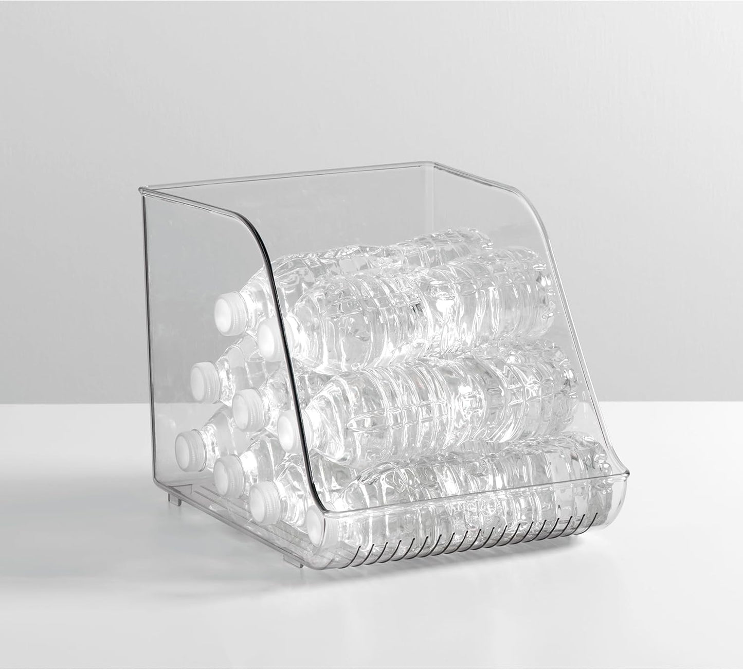 iDesign Water Bottle Organizer for Fridge or Pantry - Clear - Made in USA
