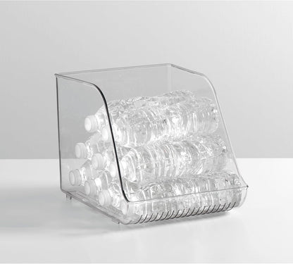iDesign Water Bottle Organizer for Fridge or Pantry - Clear - Made in USA