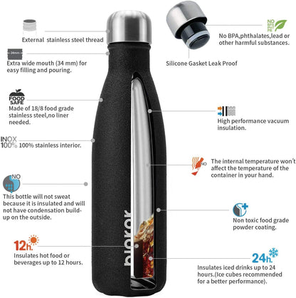 BJPKPK Insulated Water Bottle 12oz Small Stainless Steel Water Bottles Reusable Metal Thermal Keep Cold and Hot,Dreamy Purple - Colors B