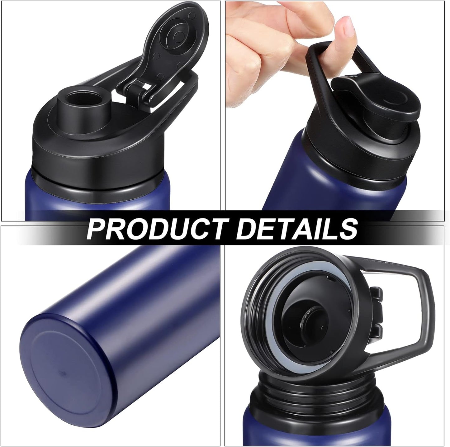 CHENGU Water Bottle Bulk 20 oz Aluminum Reusable Bottles Lightweight Snap Lid Water Cups Easy Carry Leak Proof Travel Tumbler for Gym Sports Camping Hiking Fishing