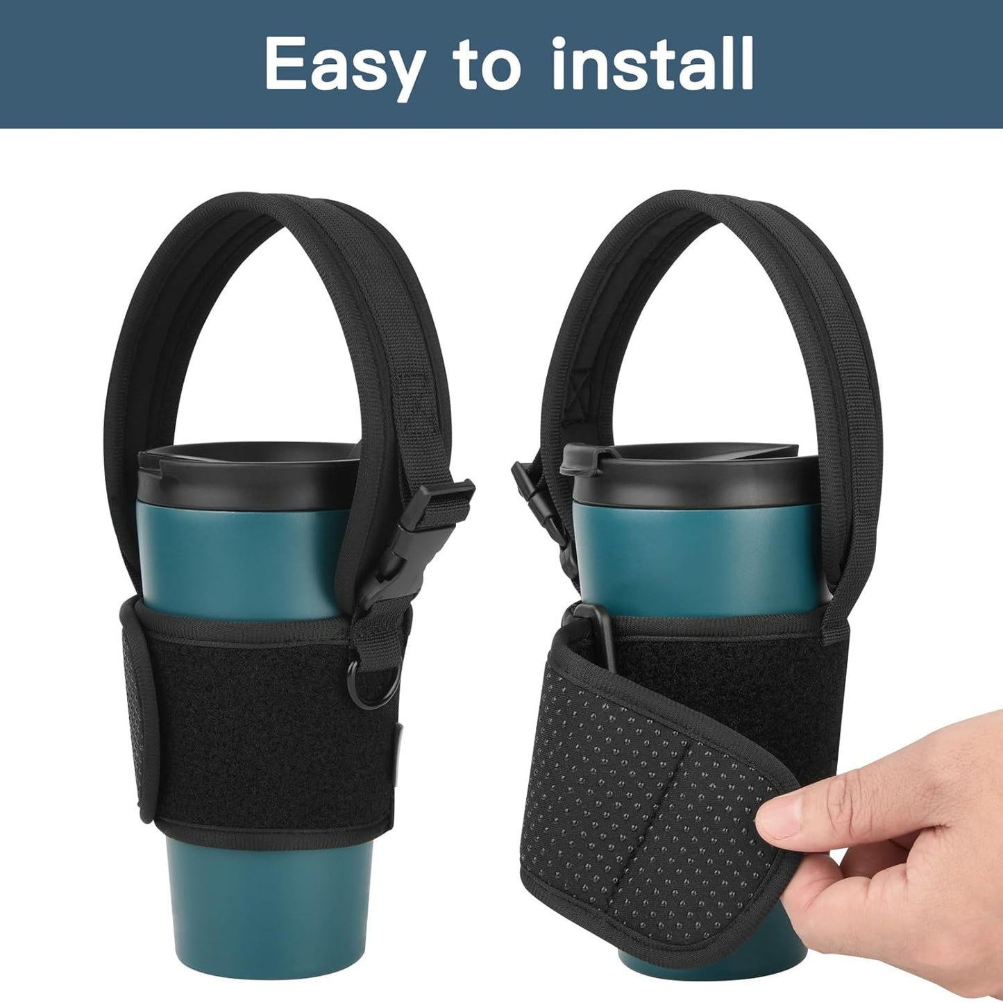 Xxerciz Tumbler Carrier Holder Water Bottle Holder with Adjustable Shoulder Strap Portable Water Bottle Sling for Walking