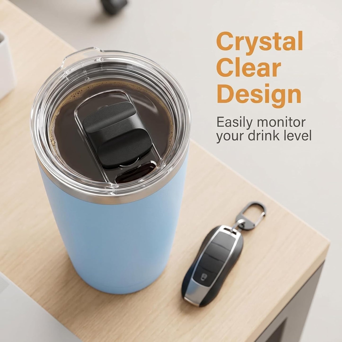 30 oz Tumbler Lids for Yeti, 2 Pcs Replacement Magnetic Spill-Resistant Lids for Yeti 30 oz, 32 oz Tumbler, 14 oz Mug and 35oz Straw Mug with Magnetic Slider Switch, BPA Free