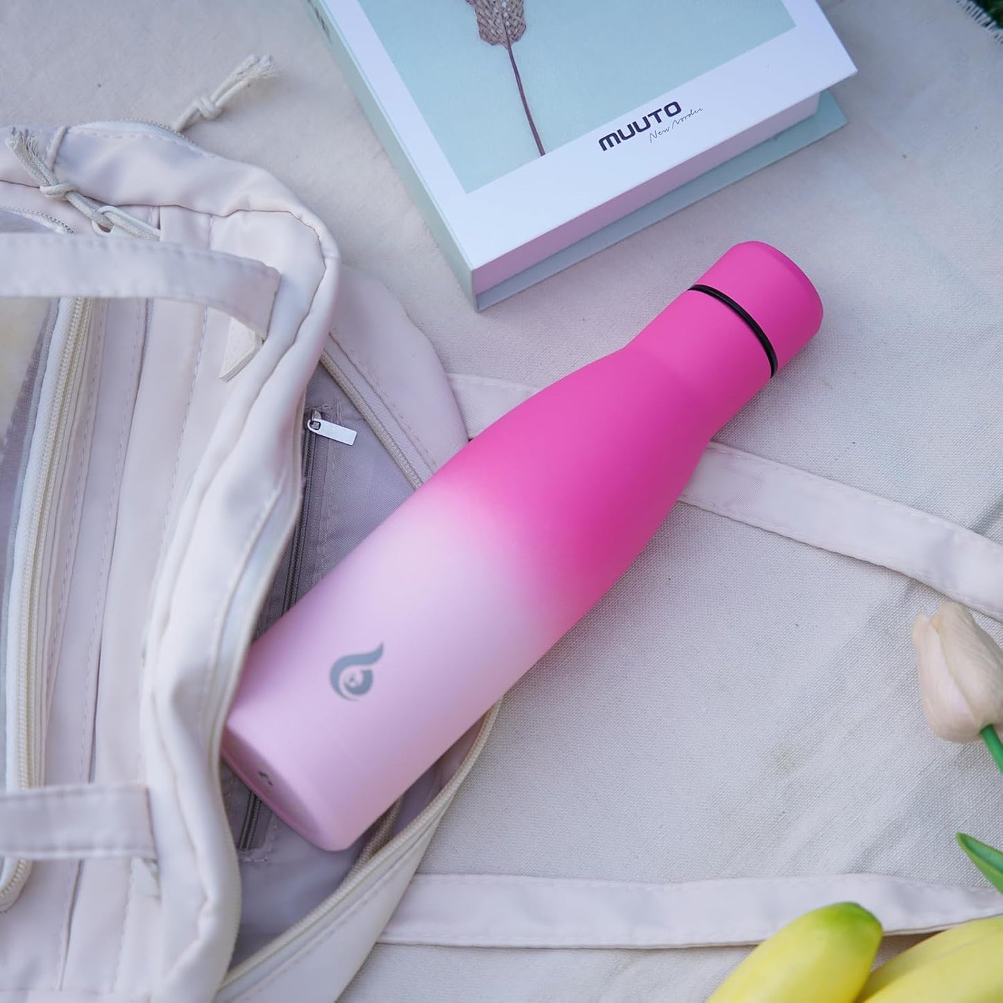 BJPKPK Insulated Water Bottle 12oz Small Stainless Steel Water Bottles Reusable Metal Thermal Keep Cold and Hot,Dreamy Purple - Colors A