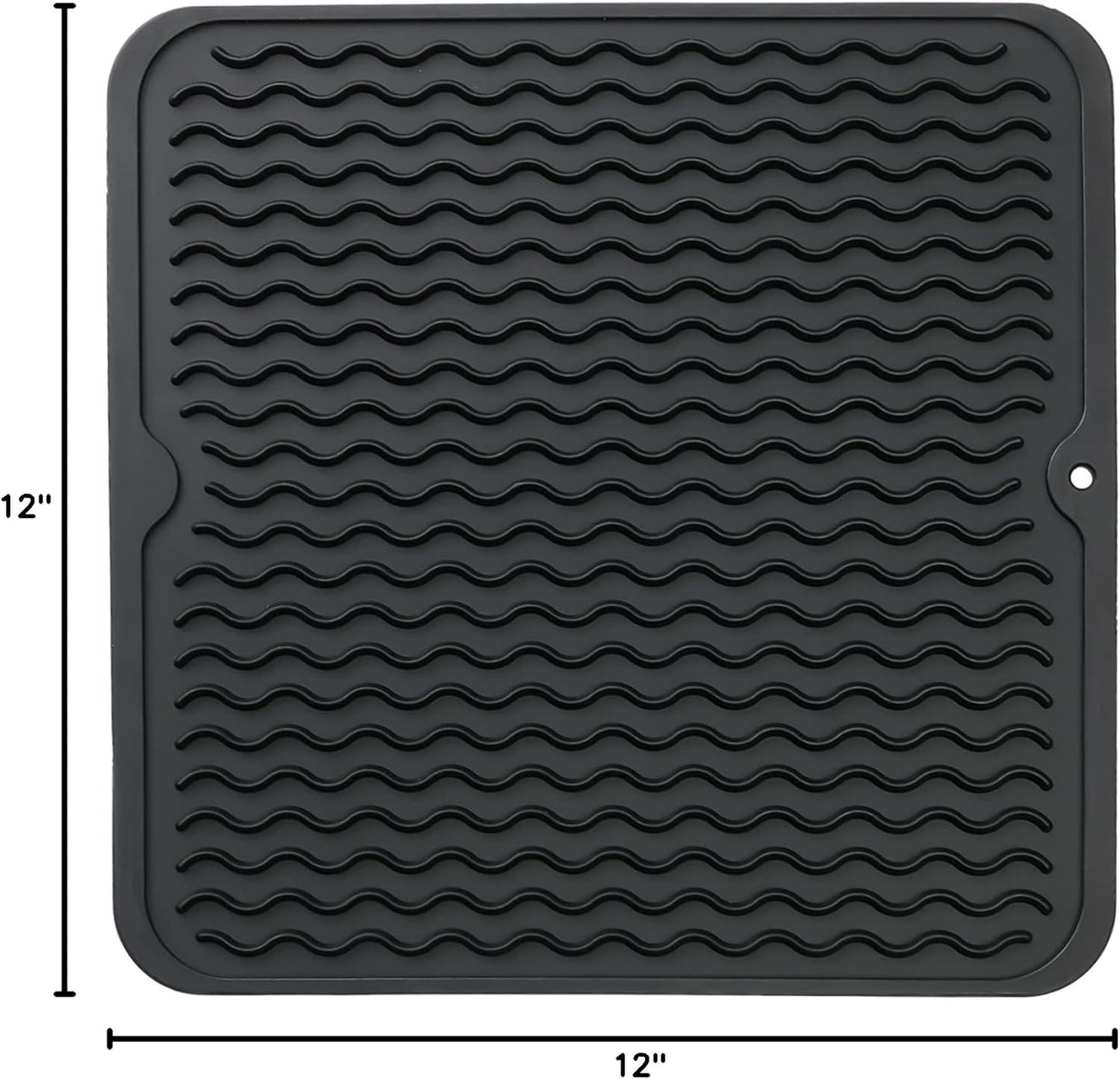 MicoYang Silicone Dish Drying Mat for Multiple Usage,Easy clean,Eco-friendly,Heat-resistant Silicone Mat for Kitchen Counter,Sink,Bar,Bottle,or Cup Green M 17 inches x 6 inches