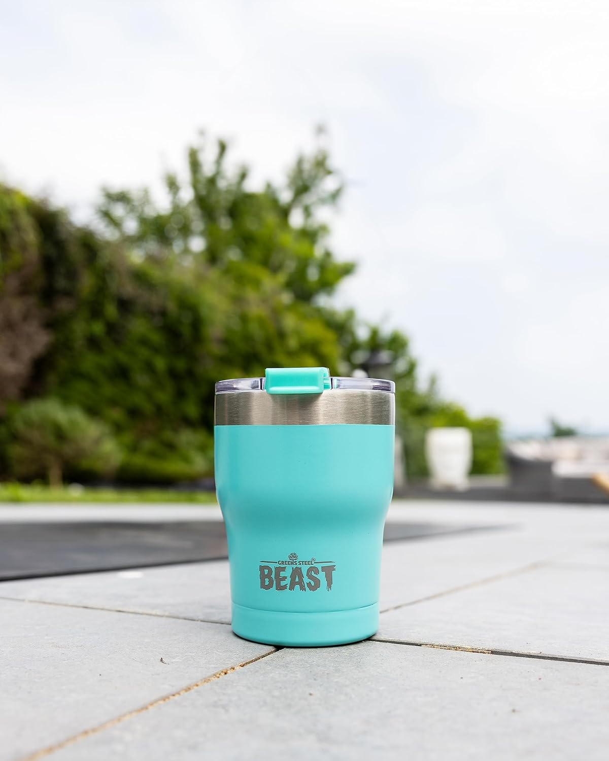 Beast 10 oz Tumbler Stainless Steel Vacuum Insulated Coffee Ice Cup Double Wall Travel Flask (Arctic White)