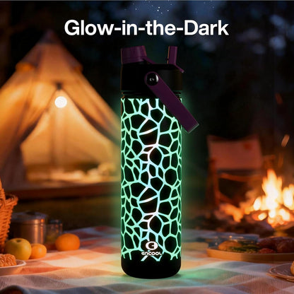 ENCOOL Insulated Water Bottle with Straw Stainless Steel Water Bottle, Leak-Proof, BPA-Free, Double Wall Vacuum Keeps Cold for 24 Hours for Sports, Travel, School (26 oz, Cotton Candy) - Colors B