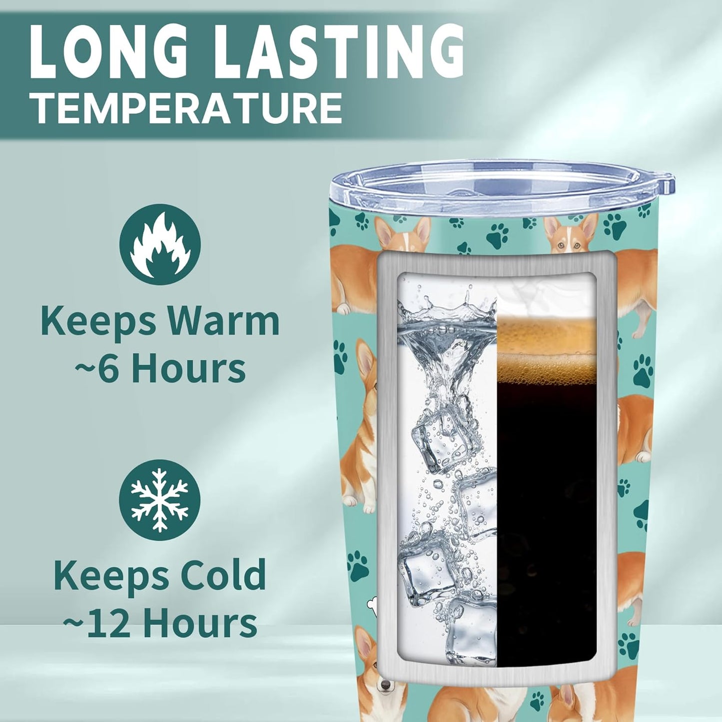 Beagle Gifts for Women Men, 40oz Stainless Steel Insulated Tumbler Travel Cup Mug, Funny and Unique Beagle Gifts for Dog Lover - Colors B