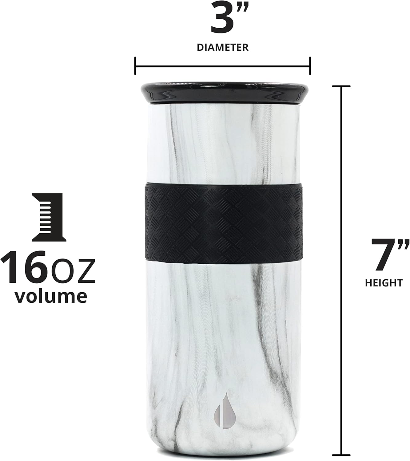 Elemental Artisan Insulated Tumbler, Triple Wall Coffee Travel Mug, Reusable Stainless Steel Coffee Tumbler with Ceramic Lid, Thermal Coffee Cups for Hot (6 Hrs) & Cold (18 Hrs), 16oz - Forest Green