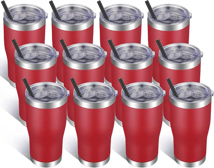 VEGOND 20oz Tumbler Stainless Steel Tumbler Cup with Lid And Straw Vacuum Insulated Double Wall Travel Coffee Mug(Orange 1 Pack)