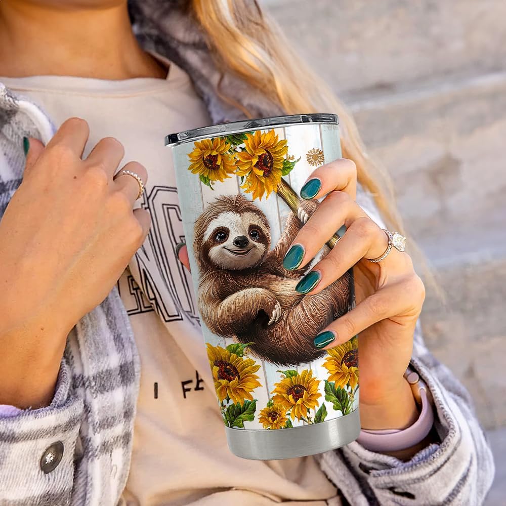 SANDJEST Pickleball Tumbler 20oz, Stainless Steel Travel Cup with Lid, Insulated Coffee Mug, Pickleballs Gifts for Women Girls Friends Sisters Players on Birthday Christmas