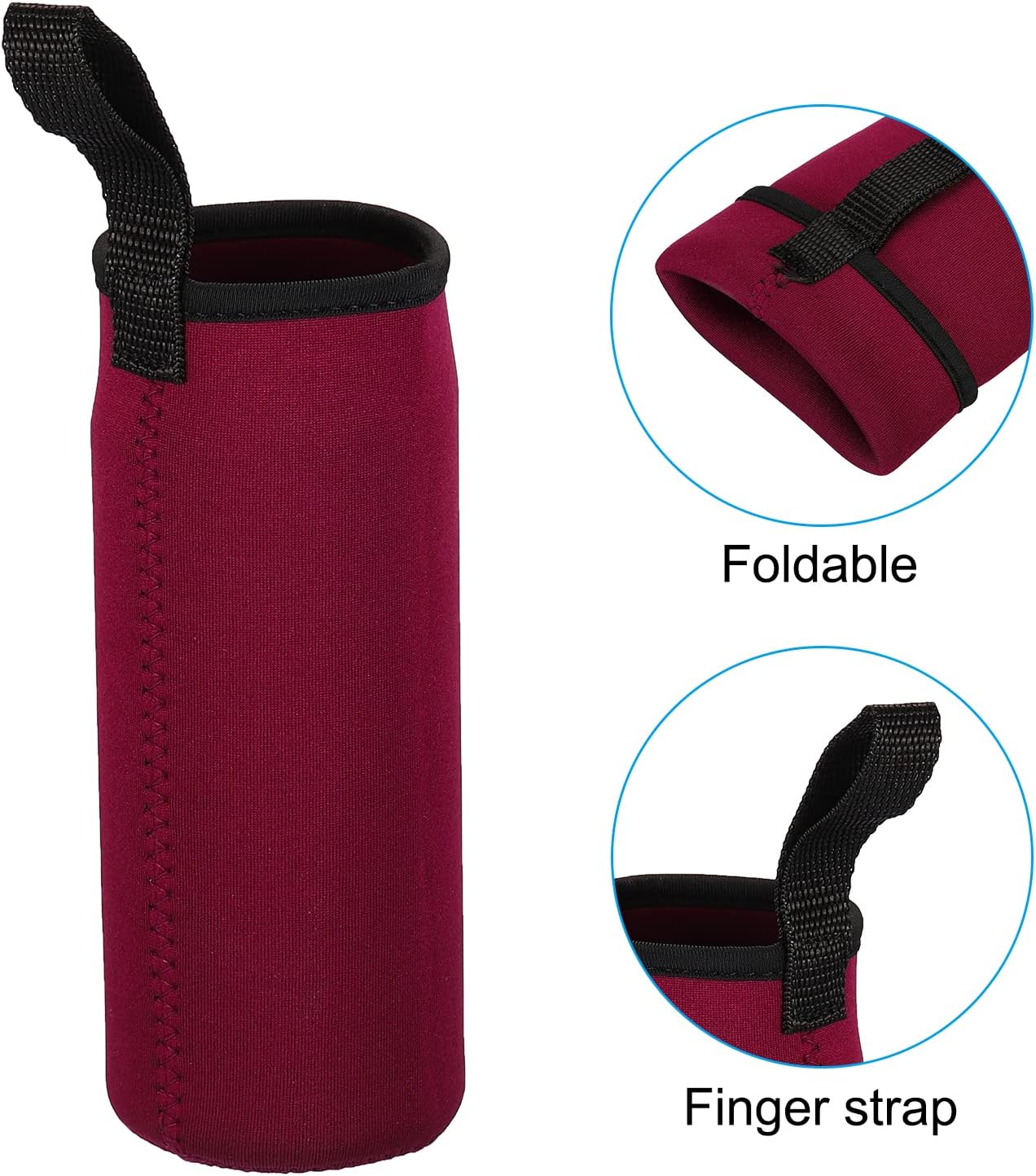 PATIKIL Water Bottle Sleeves, Neoprene Insulated Bottle Bag Holder Carrier Pouch with Finger Strap