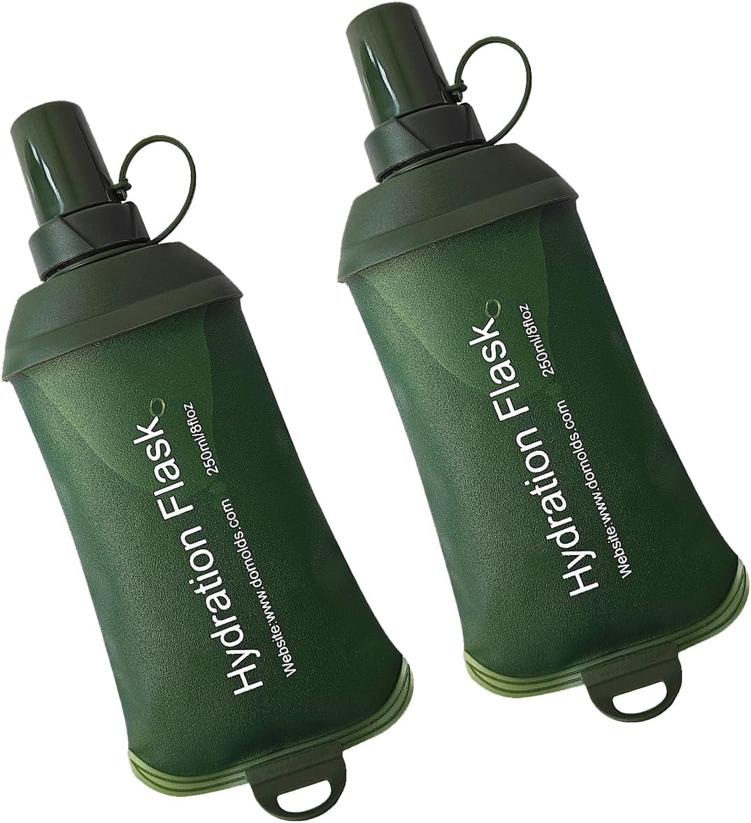 WILDREEDS 500ml Soft Flask, TPU Collapsible Soft Water Bottle for Hydration Pack, Running Vest, Folding Water Bottle for Hiking Cycling Climbing-1Pcs, White