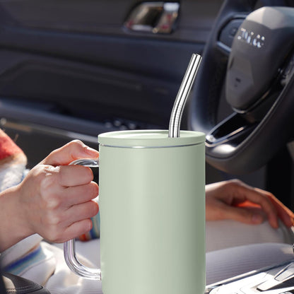 Tomorotec 8PCS 12" Stainless Steel Straws 4 Bent & 4 Straight Fit for 40oz Stanley Tumblers, Reusable Food-Grade Drinking Straws with Brush for Smoothies, Milkshakes, Iced Coffee, Dishwasher Safe