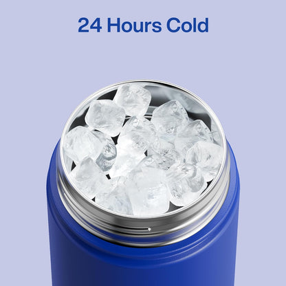 ENCOOL Insulated Water Bottle with Straw Stainless Steel Water Bottle, Leak-Proof, BPA-Free, Double Wall Vacuum Keeps Cold for 24 Hours for Sports, Travel, School (26 oz, Cotton Candy) - Colors D
