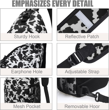 Pritent Crossbody Bags for Women Men Trendy Sling Bag Backpack Casual Chest Bag with Convertible Shoulder Strap