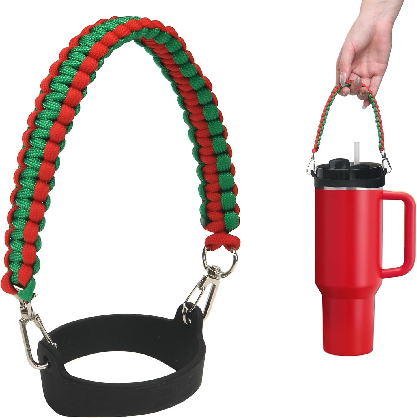 Wongeto Paracord Handle Strap for Stanley Cup - Heavy Duty Compatible with Stanley 40oz 30oz Tumbler, Stanley Cup Accessories
