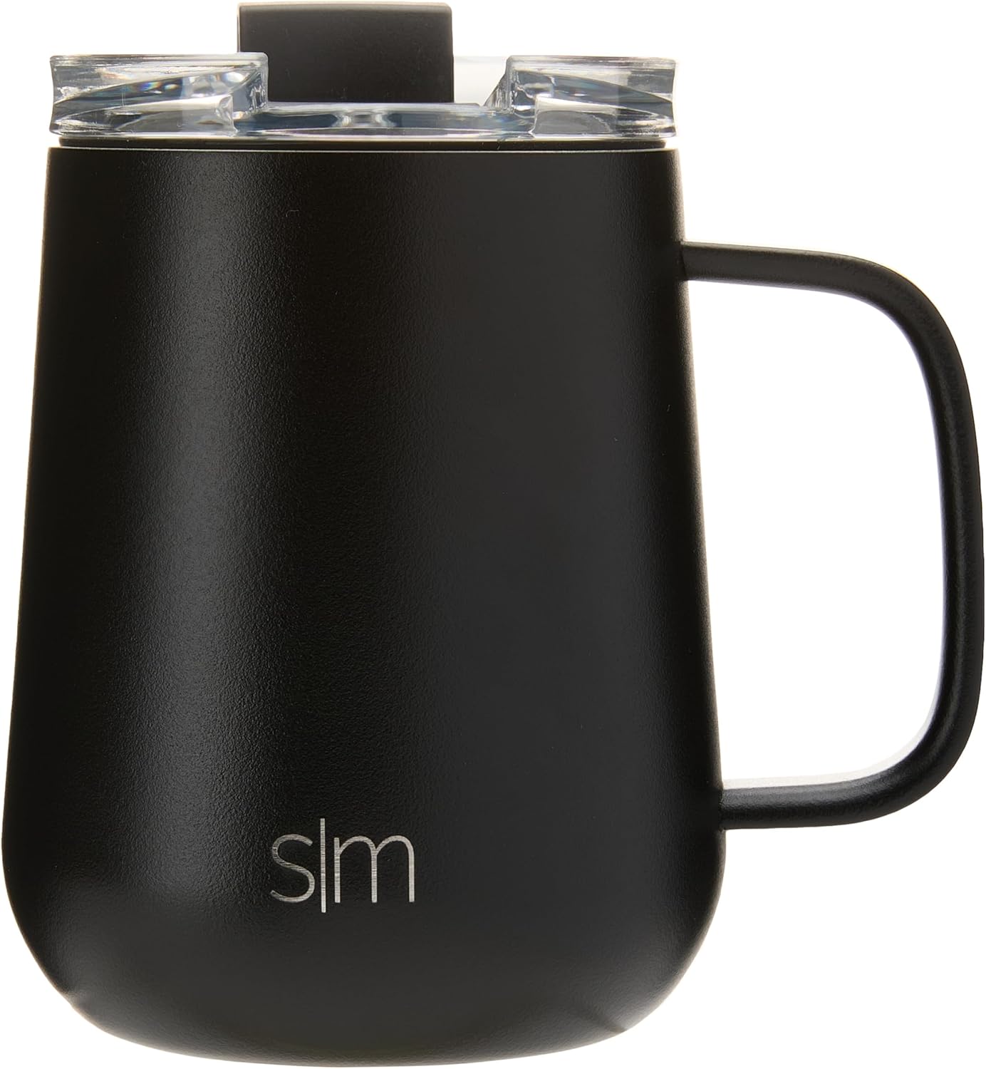 Simple Modern Voyager Signature Mug | Travel Coffee Tumbler with 360° Lid and Handle | Ceramic-Lined Insulated Stainless Steel Iced Cold Brew Cup | 12oz, Blue Dune