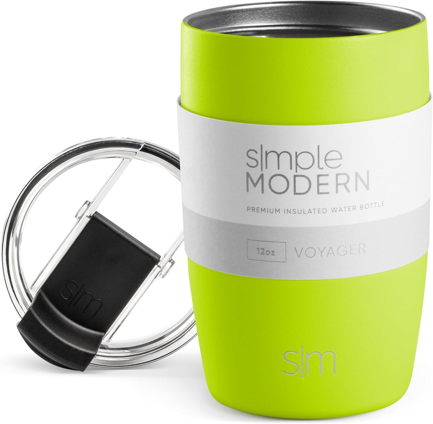 Simple Modern Voyager Tumbler with Flip Lid | Travel Coffee Mug | Insulated Stainless Steel Cold Brew Iced or Hot Coffee Cup | Gifts for Women Men Her Him | 16oz, Almond Birch