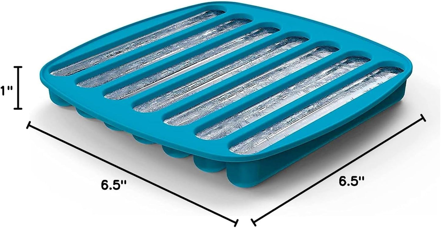 Cheer Collection Silicone Ice Stick Tray - Long Ice Cube Mold for Water Bottle Ice Stick - Easy Pop Out Water Bottle Ice Cube Tray -Thin Cylinder Ice Cube Mold for Sports and Water Bottles