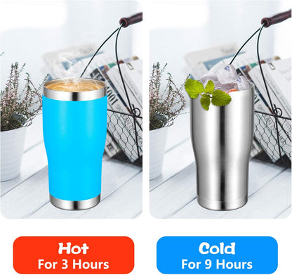 VEGOND 20oz Tumbler Stainless Steel Tumbler Cup with Lid And Straw Vacuum Insulated Double Wall Travel Coffee Mug(Orange 1 Pack)