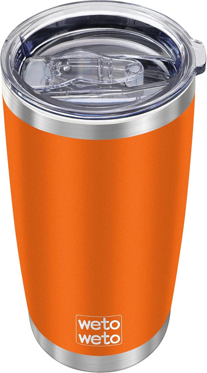 WETOWETO 20oz Tumbler, Stainless Steel Vacuum Insulated Coffee Travel Mug, Double Wall Powder Coated Insulated Coffee Mug Travel Mug with Lid Thermal Cup for Outdoor (Navy Blue, 1 Pack)