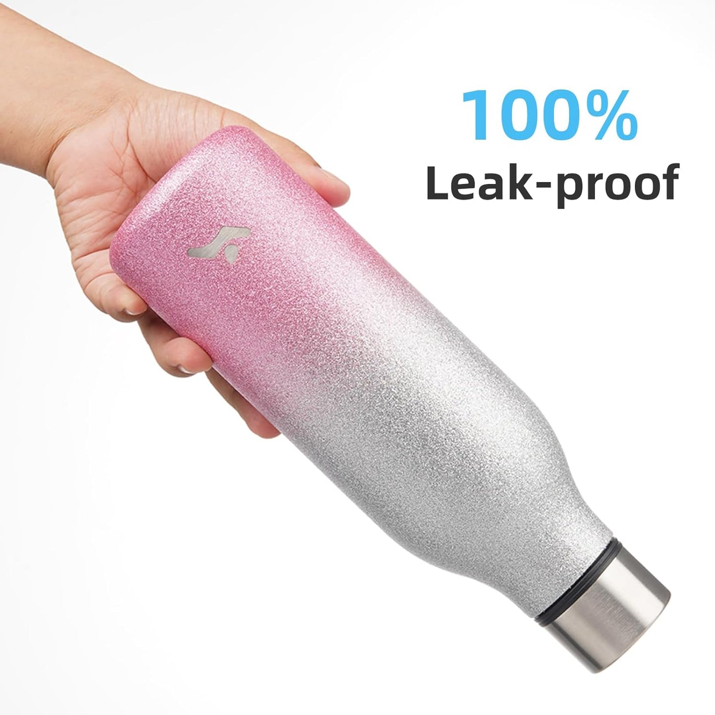 Konokyo Insulated Water Bottle with Strap,18 oz Double Wall Stainless Steel Vacuum Bottles Metal Water Flask,Macaron Green - Colors A