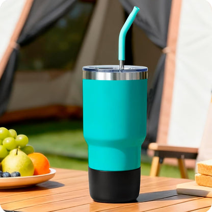2 Pack Silicone Boot Protectors | Compatible with YETI Rambler 20/30oz, 10oz Tumbler, 20/30oz Travel Mugs | Universal Fit for 2.75-2.85" Base | BPA-Free | Dishwasher Safe (Canyon Red)