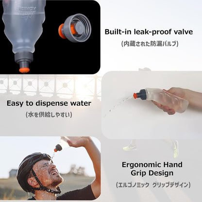 Azarxis Running Water Bottles Flask BPA Free Leakproof Hydration Vest Packs Waist Belt Replacement for Triathlon Marathon Hiking Cycling Climbing Runner