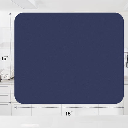 WISELIFE Dish Drying Mat Super Absorbent Drying Mat Large Dish Drying Mats for Kitchen Counter Easy Clean Dish Mat Kitchen Drying Mat15"x 18" Stylish Grey