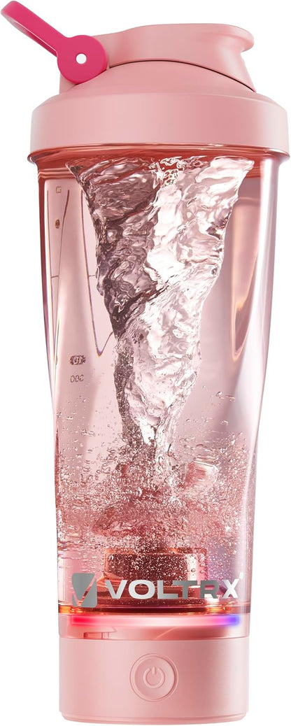 VOLTRX Premium Electric Protein Shaker Bottle, Made with Tritan - BPA Free - 24 oz Vortex Portable Mixer Cup/USB Rechargeable Shaker Cups for Protein Shakes