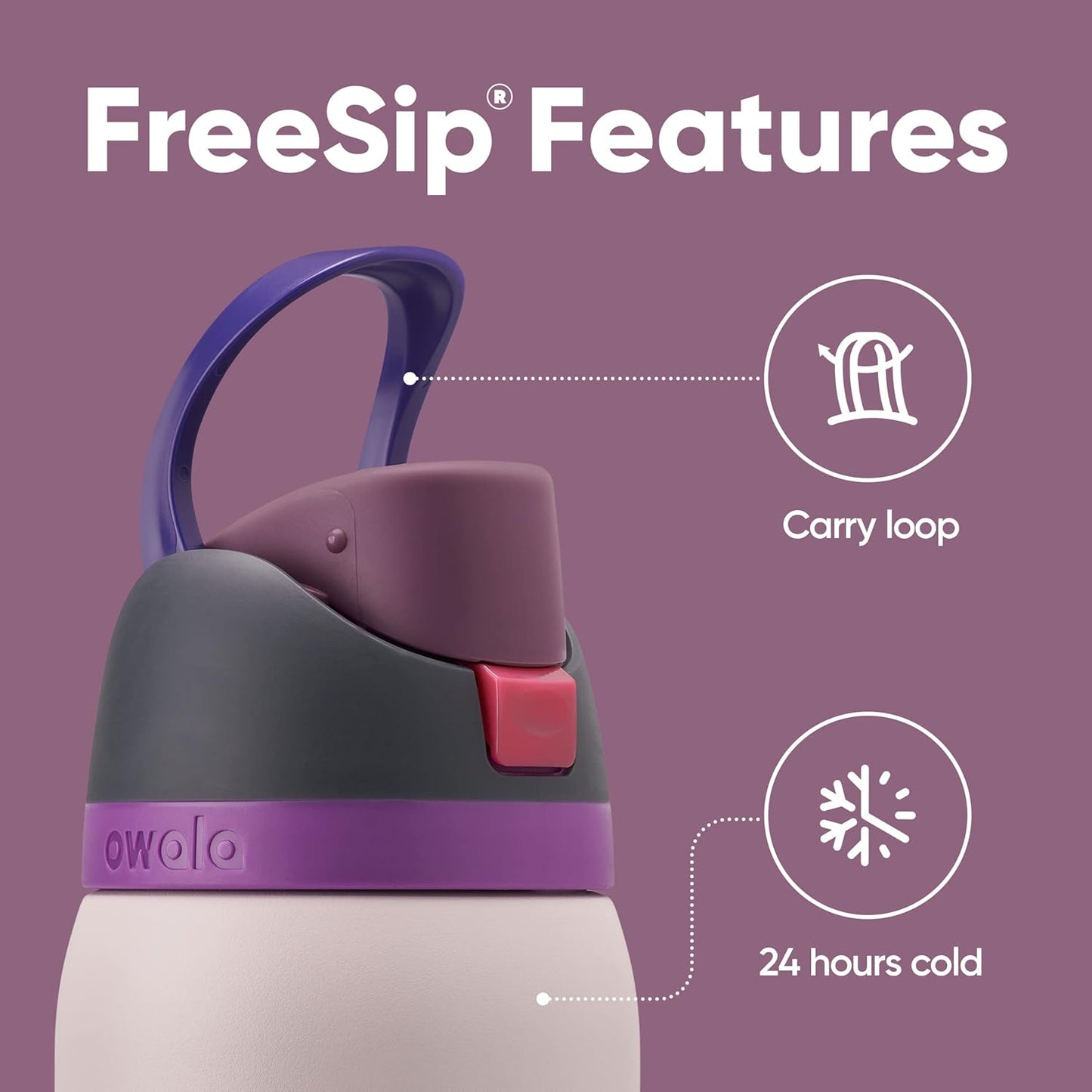 Owala FreeSip Insulated Stainless Steel Water Bottle with Straw, BPA-Free Sports Water Bottle, Great for Travel, 32 Oz, Denim