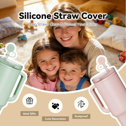 Silicone Straw Holder Self-Adhesive Straw Dispenser with 6 Slots Reusable Drinking Straw Storage Organizer Kitchen Accessories Container for Cabinet Fridge Cupboard Door (Blue)