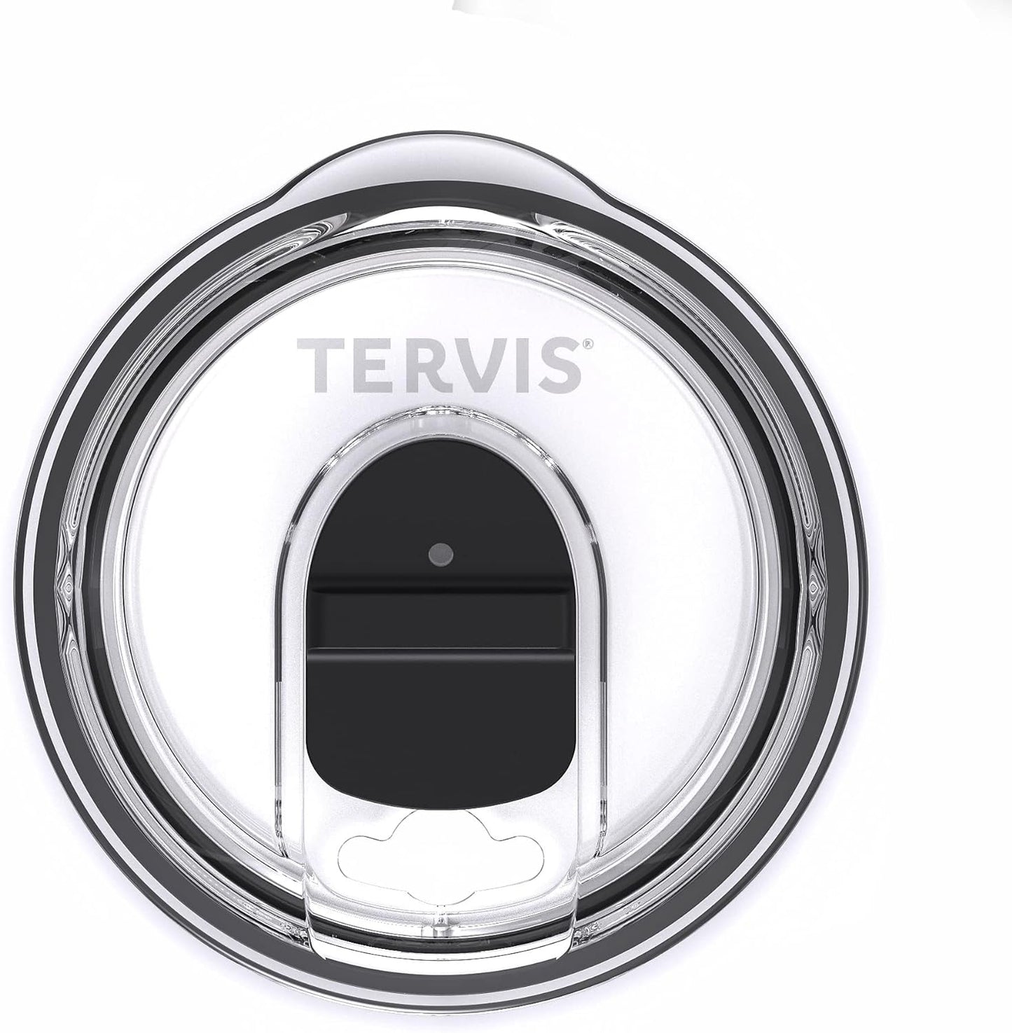 Tervis Slider Lid Made in USA Double Walled Insulated Tumbler Travel Cup Keeps Drinks Cold & Hot, Fits 12 & 20oz Stainless Steel, Clear