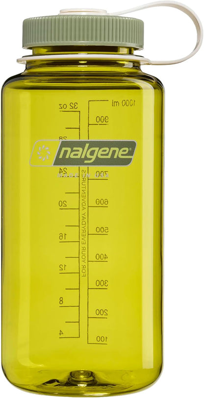 Nalgene 32 oz Wide Mouth Water Bottle | BPA-Free, Durable & Leak Proof, Lightweight Bottle for Hiking & Gym, Work & Travel