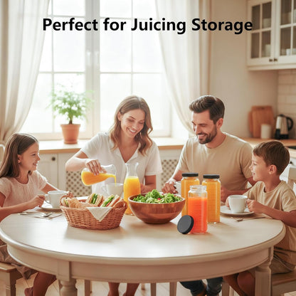 Ruckae 16oz 10 Pack Juice Bottles, Glass Bottles with Lids, Smoothie Cup Lids and Straws, Water Bottle Mason Jar Drinking Glasses for Juicing, Smoothies, Kombucha