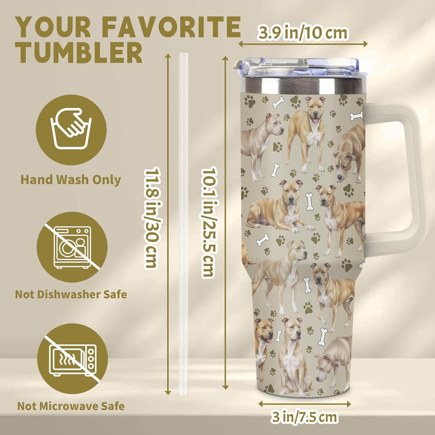 Beagle Gifts for Women Men, 40oz Stainless Steel Insulated Tumbler Travel Cup Mug, Funny and Unique Beagle Gifts for Dog Lover - Colors A