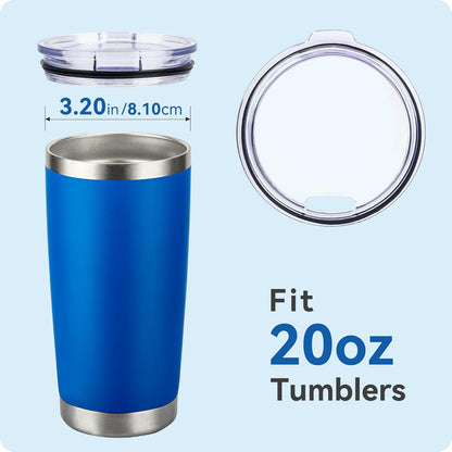 2 Pack 20 ozTumbler Lid for Yeti Rambler,Old Style Rtic and More Travel Mugs, Splash Proof Replacement Lid for 3.2" Inner Diameter Tumblers