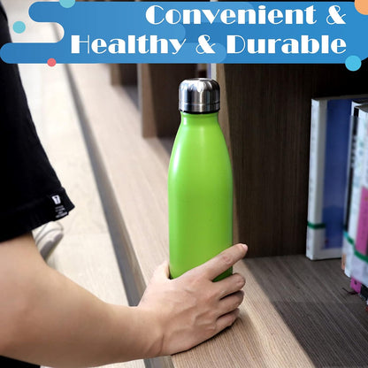 BOGI 17oz Insulated Water Bottle Double Wall Vacuum Stainless Steel Water Bottles, Leak Proof Metal Sports Water Bottle Keeps Drink Hot and Cold - Perfect for Outdoor Sports Camping Biking (Purple)