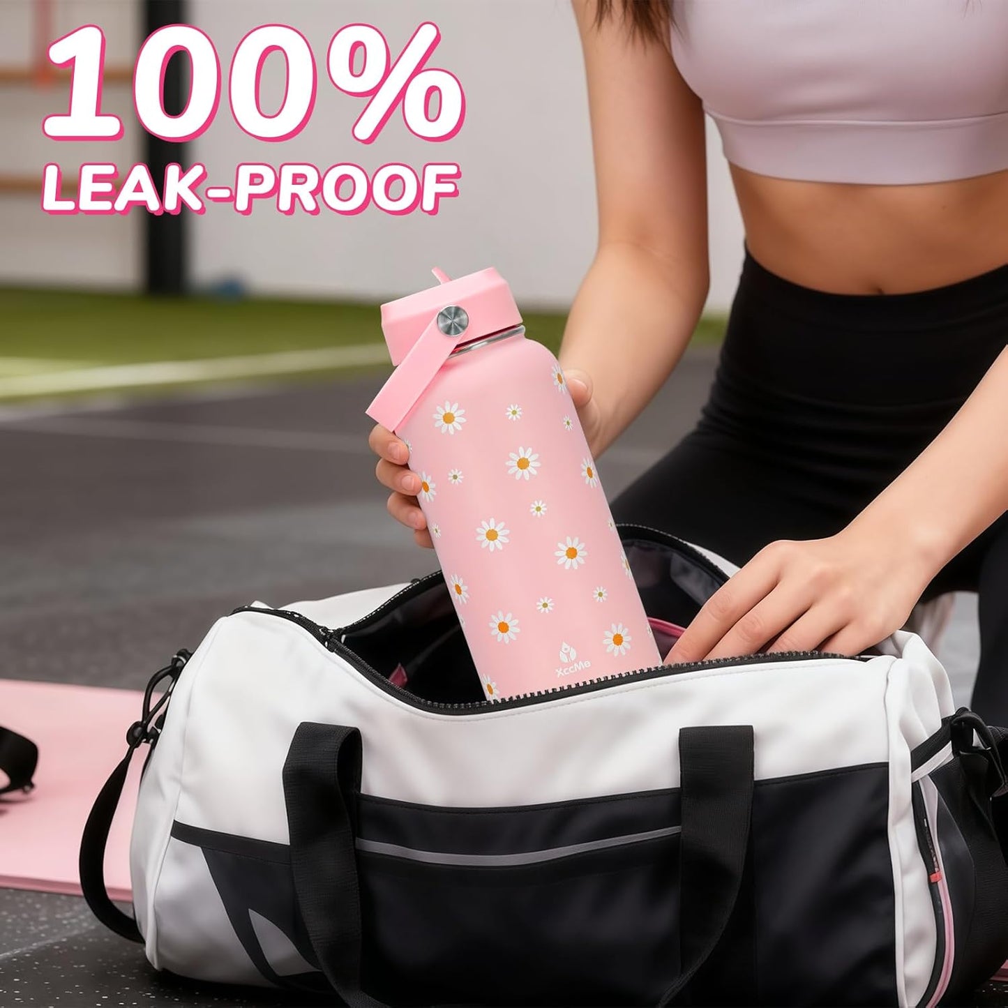 32oz Pickleball Insulated Water Bottle with Lid,Stainless Steel Water Bottl with Flip Straw and Handle,Gifts for Pickleball Players, Pickleball Lovers,Women Girls,Leak Proof Water Bottle