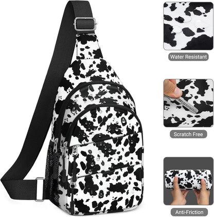 Tuwubi Crossbody Bags for Women, Sling Bag for Men, Small Hiking Backpack Anti Theft Lightweight for Outdoors Travel (M, Black)