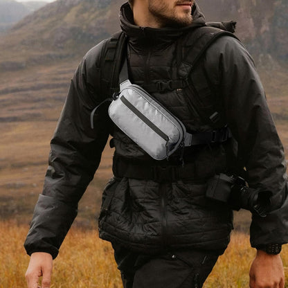 tomtoc 3.5L Sling Bag with RFID Blocking, Crossbody Bag Chest Shoulder Pack for Men and Women, Water-resistant Lightweight Casual Waist Fanny Pack for Travel/Daily Use