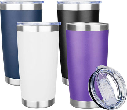 20oz Tumbler with Lid Stainless Steel Insulated Tumblers Travel Coffee Tumbler Bulk Double Wall Vacuum Insulated Water Cup Gifts for Christmas Women Men Her Him Home Office(Navy Blue, 1pack)