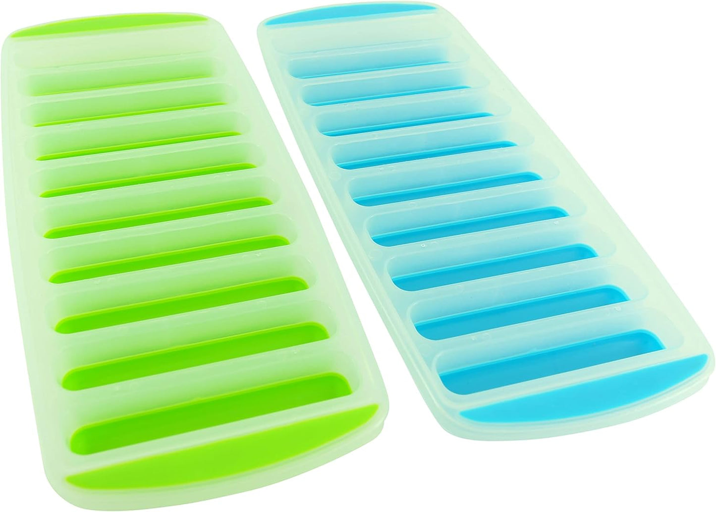 Meadow Lane Ice Stick/Cube Tray, Green 1-Tray (1-Pack, Green), Narrow and Long for Sports Bottles