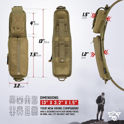 WYNEX Molle Tactical Pouches of Water Bottle Pouch Version, Tactical Accessories Backpack Strap Pouch Water Bottle Carrier Holder Molle Accessories for Backpacks